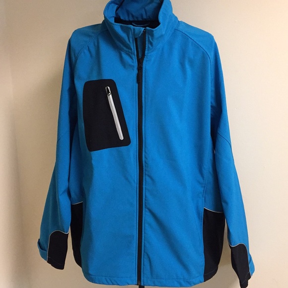 Mens Blue Black Winbreaker Jacket Size XL - Picture 6 of 6